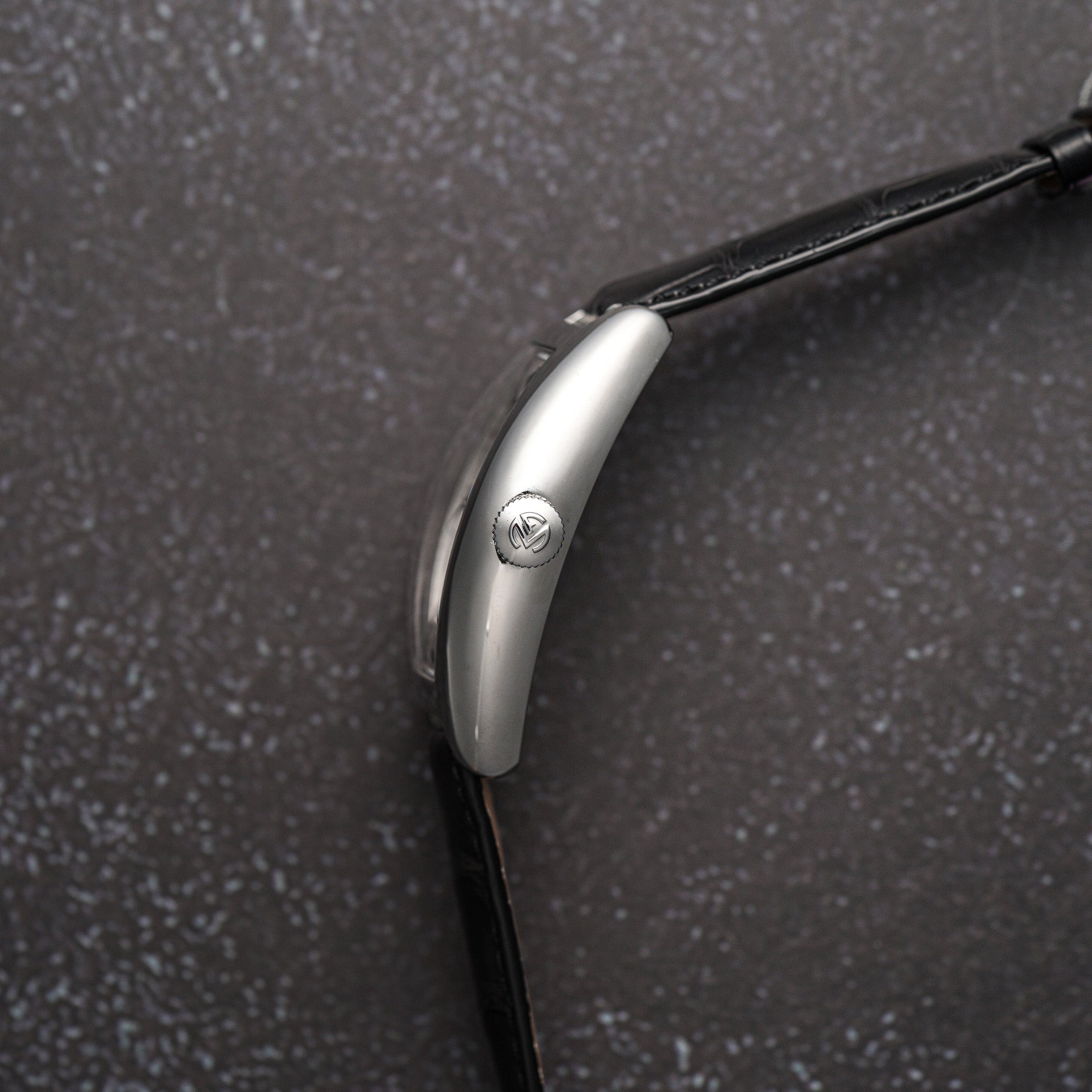 Franck Muller 8880MBSCDTACE Cintree Curvex Master Banker Automatic Date Stainless Steel Watch crown