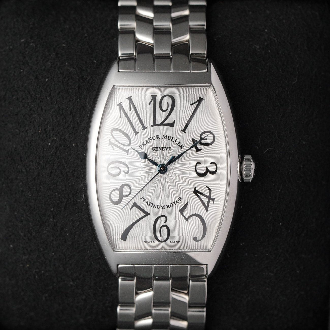 Franck Muller 8880BSCDTACB Cintree Curvex Automatic Stainless Steel Watch dial