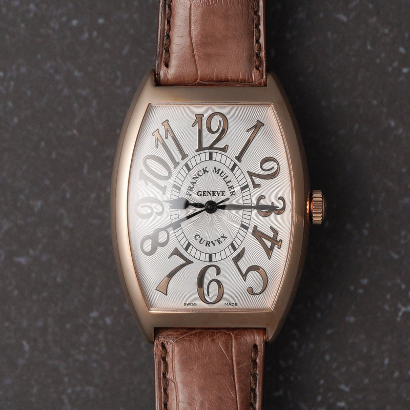 Franck Muller 6850SCREL5NE Cintree Curvex Automatic Date Rose Gold Watch dial