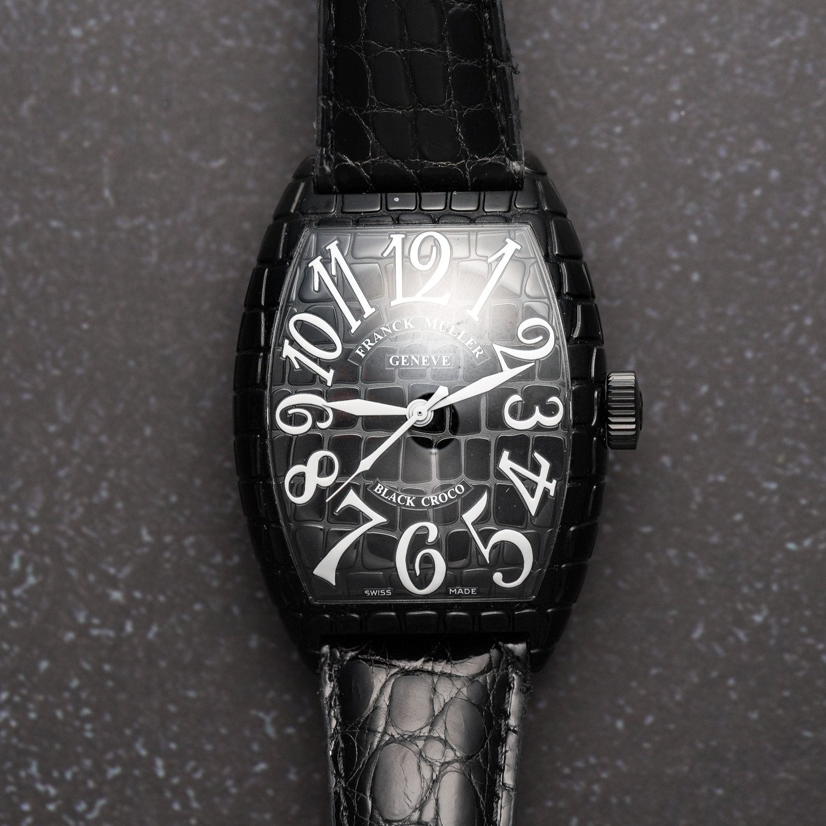 Franck Muller 9880SCBLKCROACB Cintree Curvex Croco Collection Automatic Watch dial