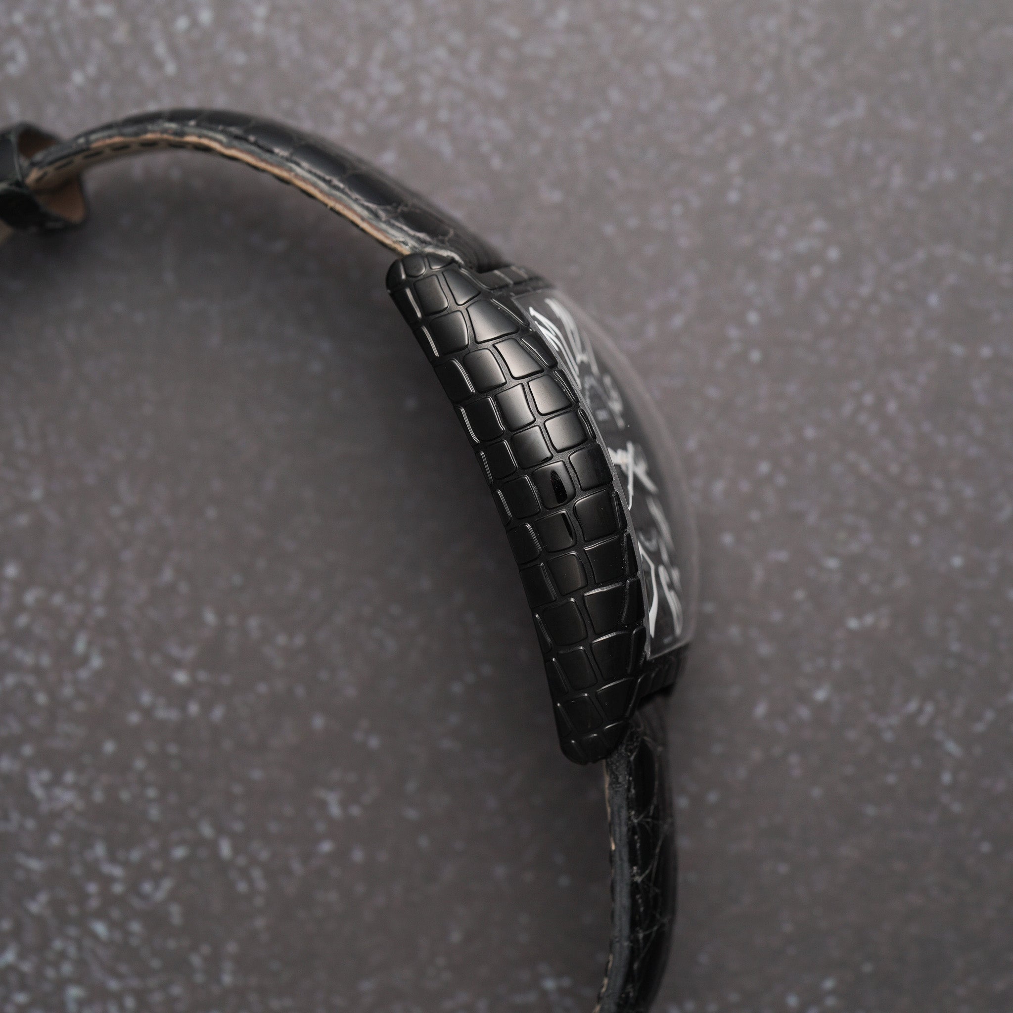 SALE | Franck Muller 9880SCBLKCROACB Cintree Curvex Croco