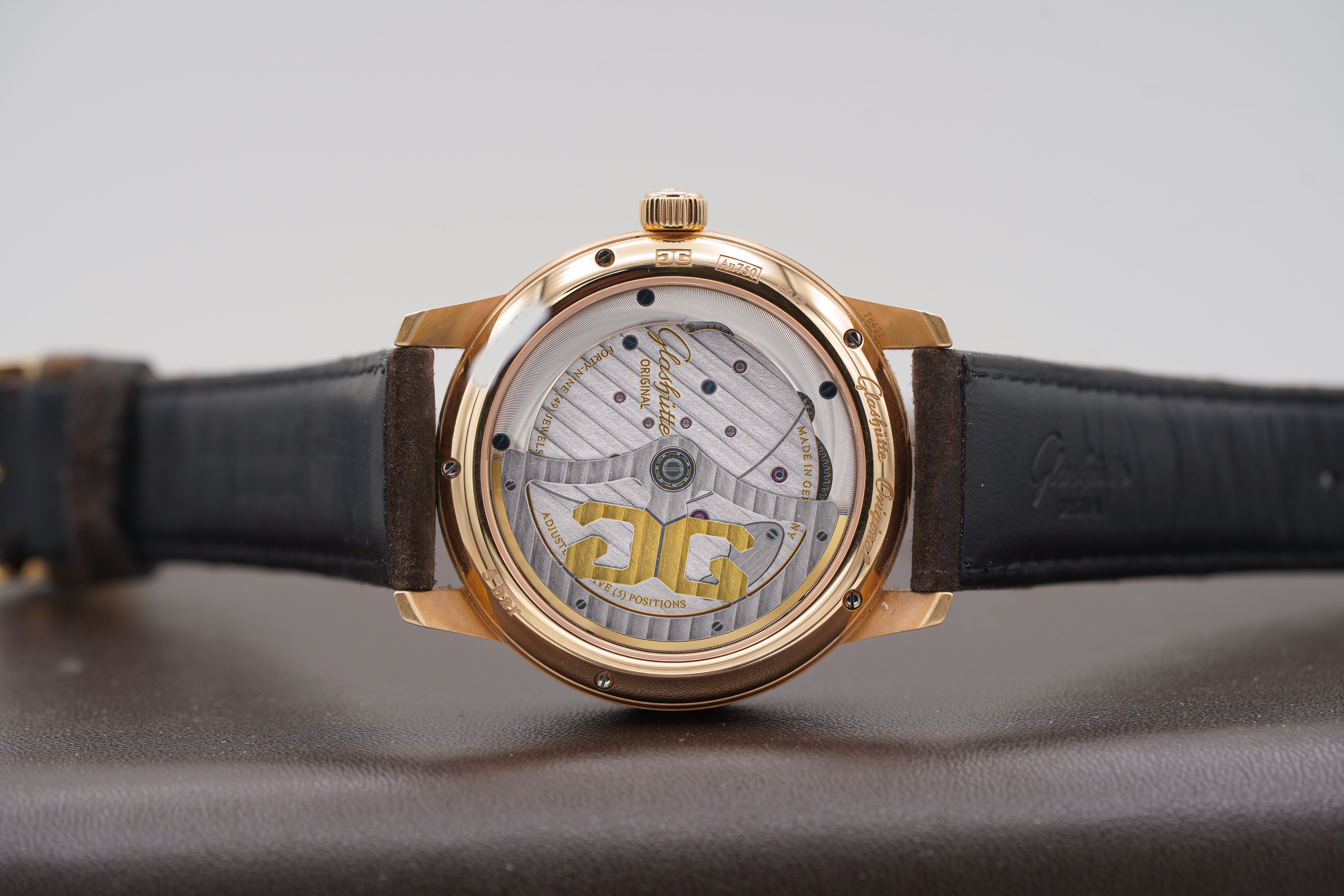 Glashütte Original PanoMaticInverse 18k Rose Gold movement 2