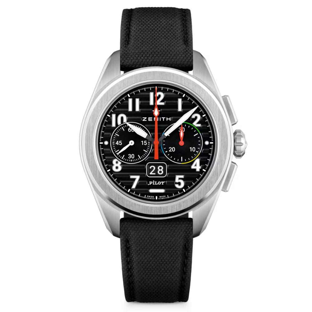 Zenith Pilot Big Date Flyback Steel 42.5mm 03.4000.3652/21.I001 front view