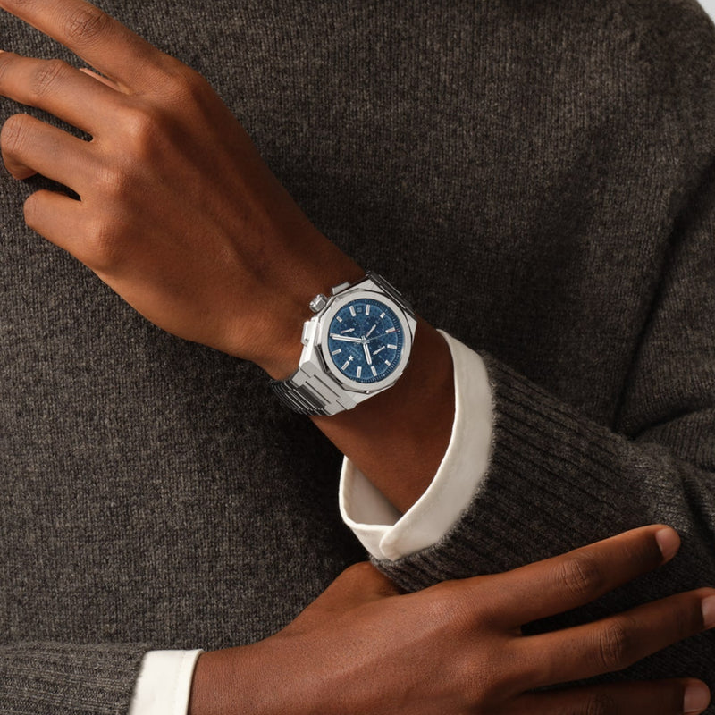 Zenith Defy Skyline Chronograph Blue 42mm El Primero lifestyle shot