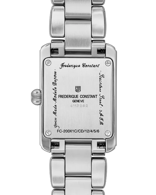 Frederique Constant Classics Carree Light Blue 30mm FC200LBMC26B caseback