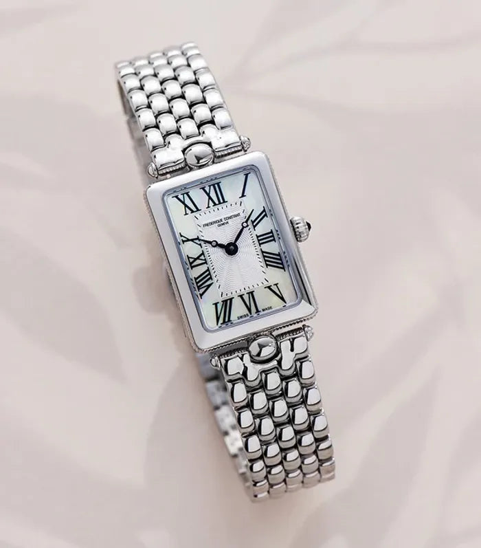 Frederique Constant Classics Art Deco Carree White Mother of Pearl Stainless Steel 28mm FC200MPW2AC6B product shot 2