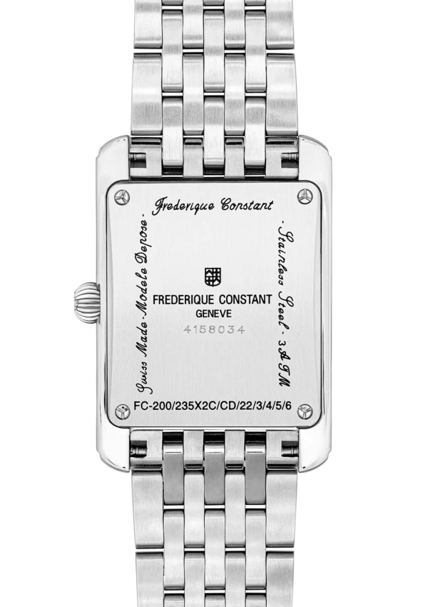 Frederique Constant Carree Ladies by Felipao Berry Pink 25mm FC200PI2C6B caseback