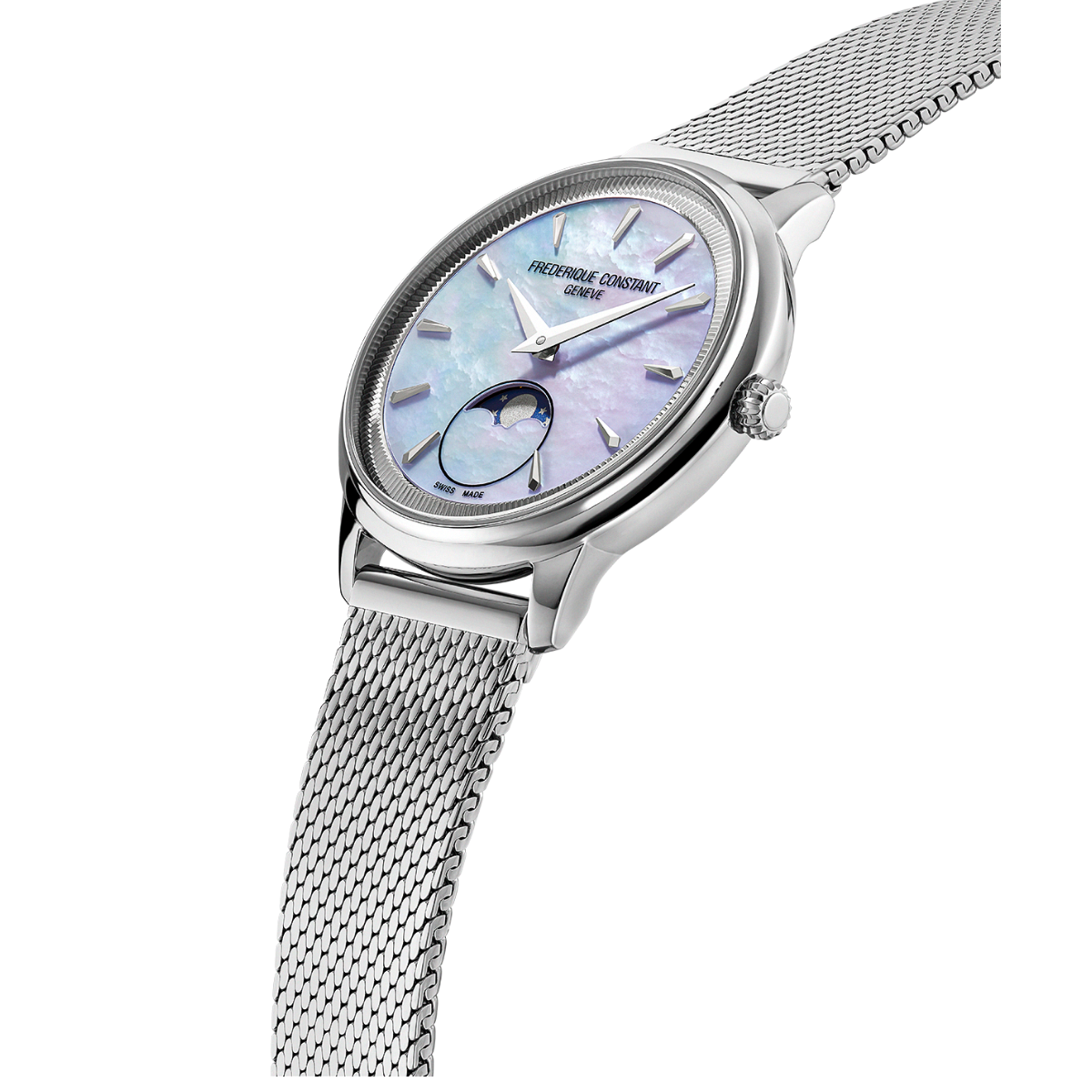 Side view of Frederique Constant Classics Moneta Moonphase 206MPLB2S6B