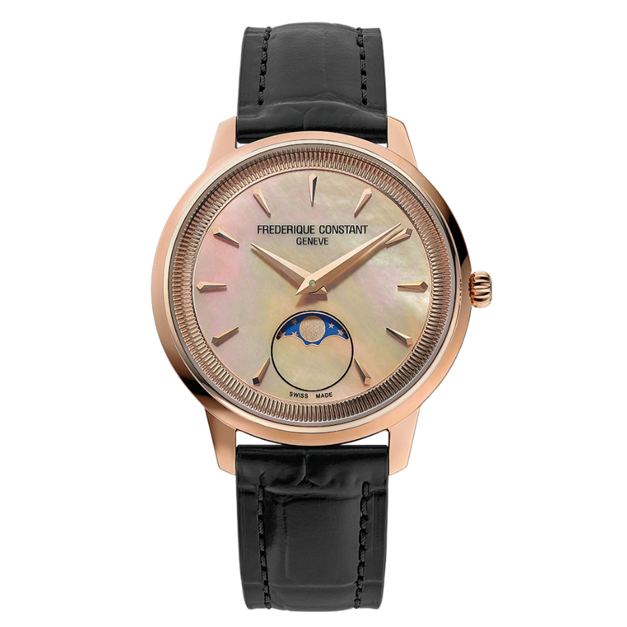 Frederique Constant Classics Moneta Moonphase Peach Mother of Pearl FC-206MPSAL2S4