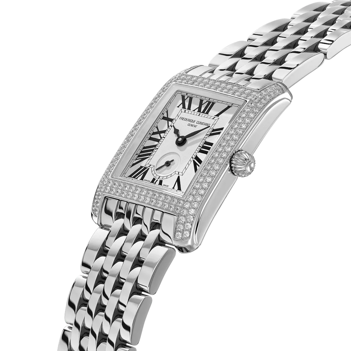 Frederique Constant Carree Small Seconds White 36 mm FC235S2CD6B side view