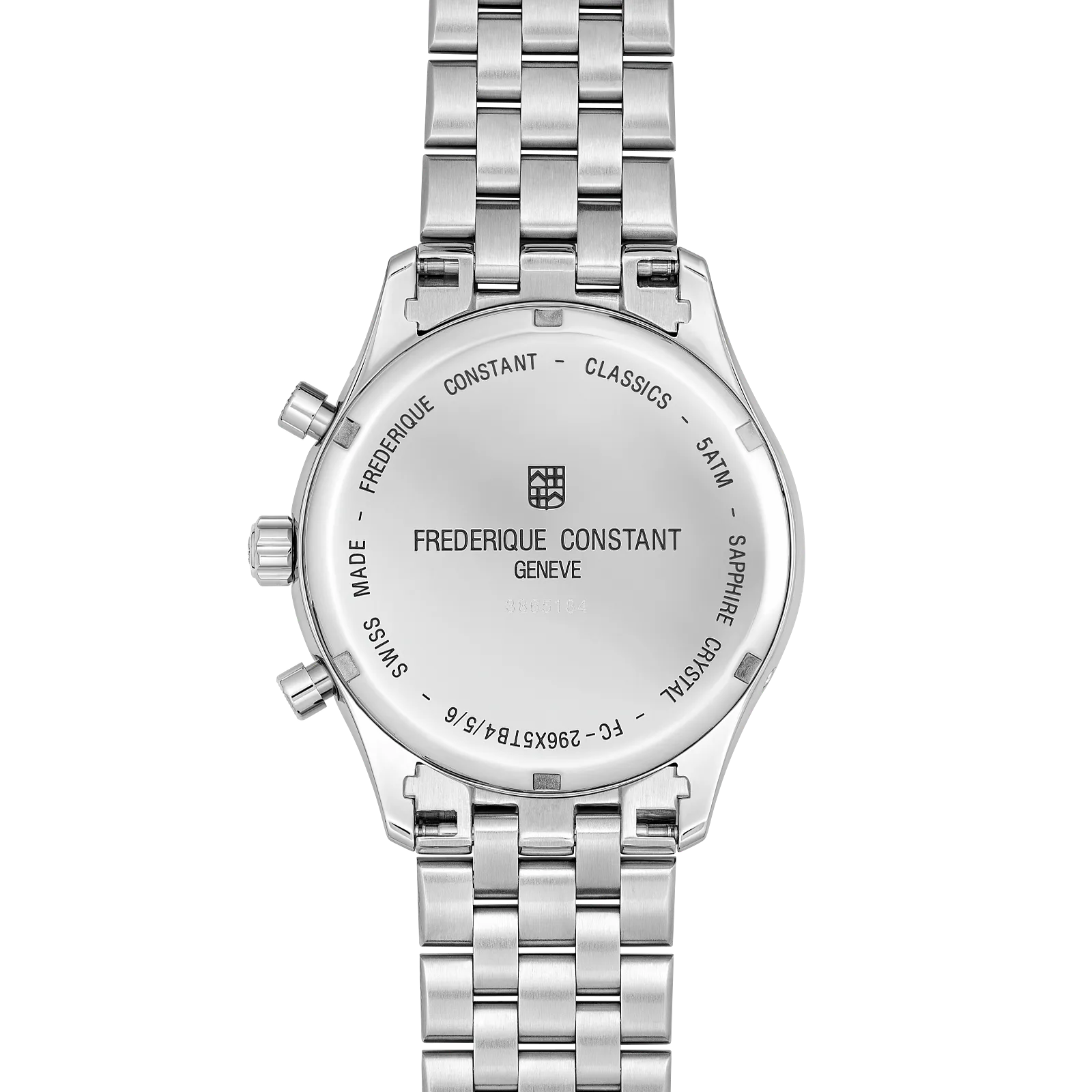 Engraved stainless steel case back.