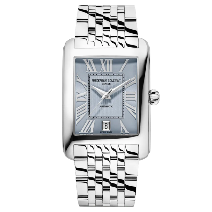 Frederique Constant Classics Carree Automatic Light Blue 42mm FC303RLB4C6B front view