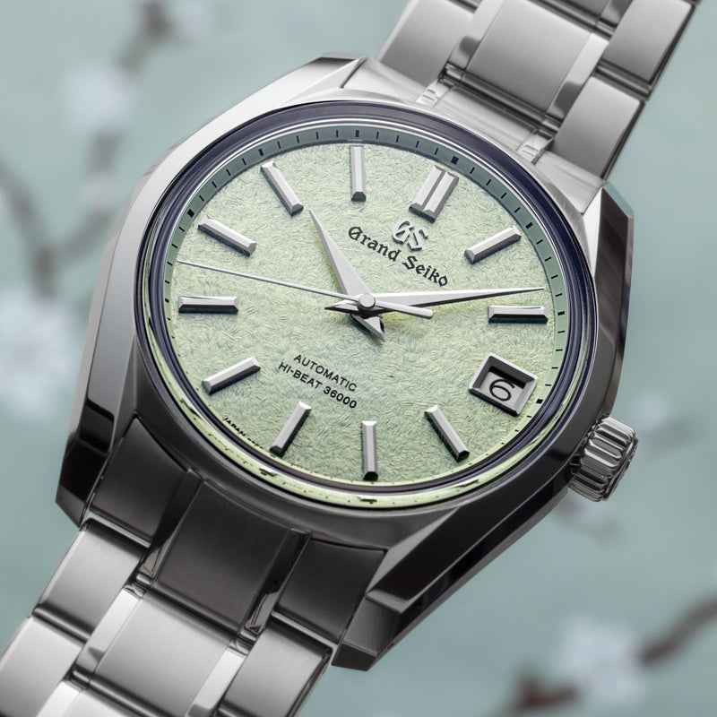 Grand Seiko SBGH343 Sakura-Wakaba Green 38mm Hi-Beat watch