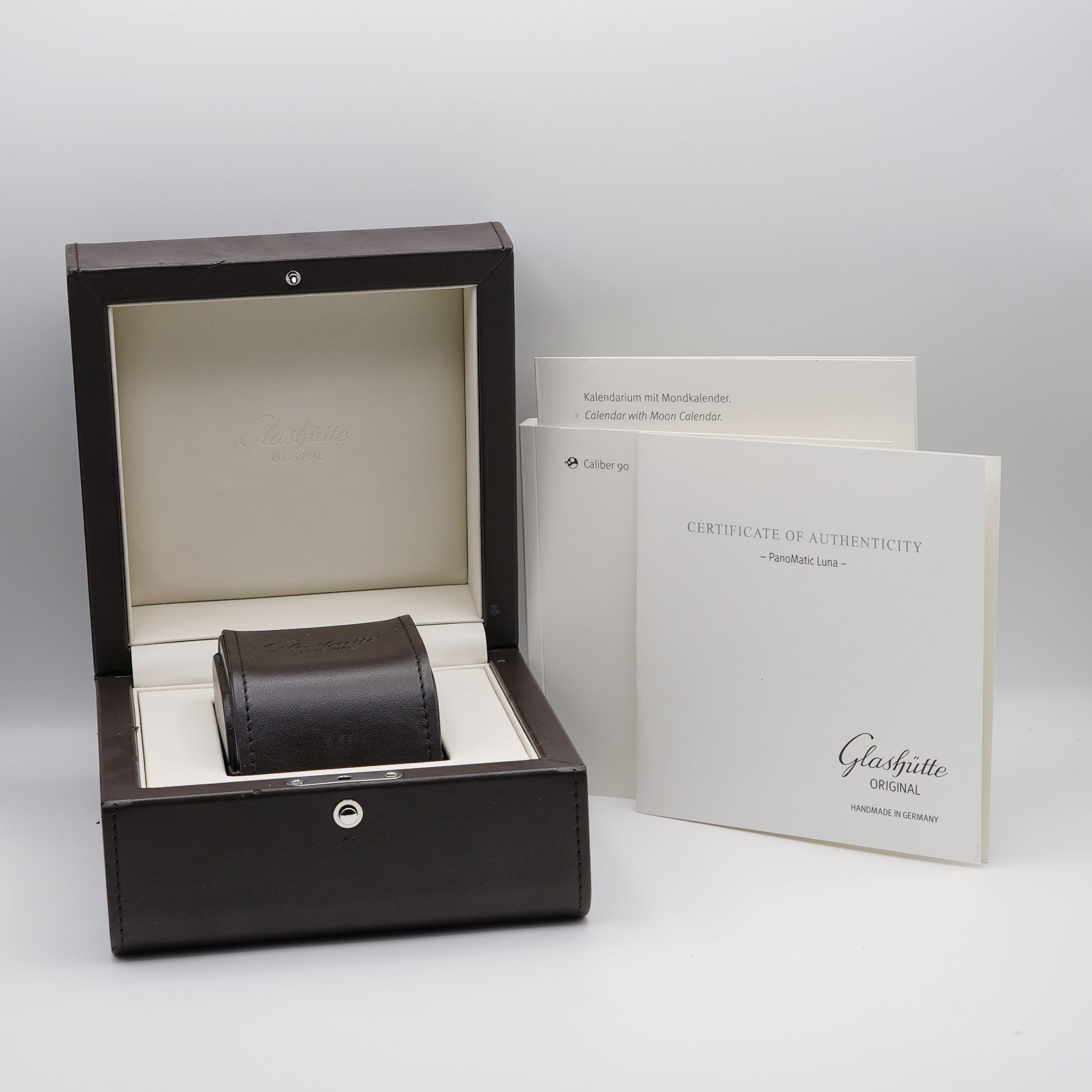Glashütte Original PanoMatic Luna 1-90-12-01-12-02 Box and Papers