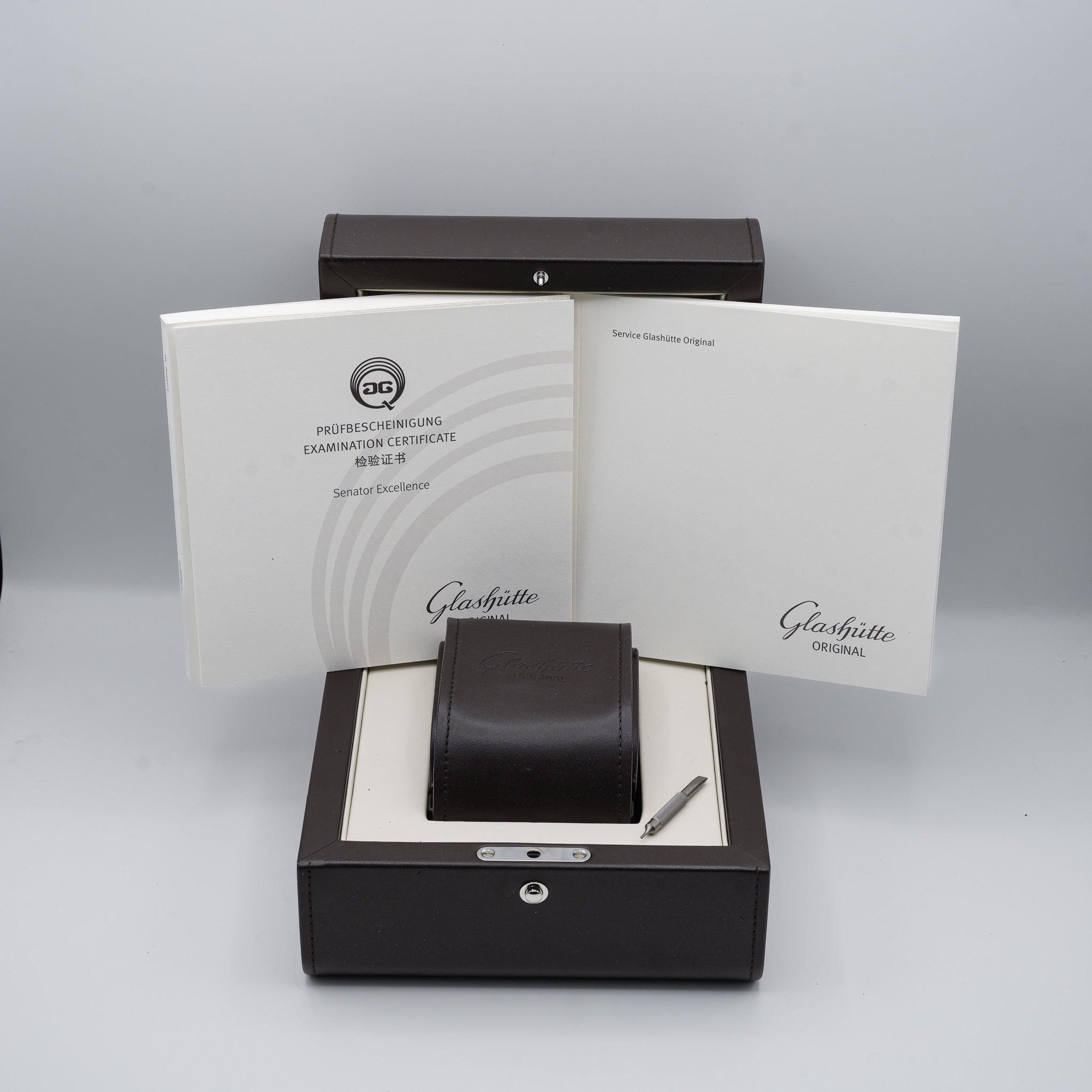 Glashütte Original Senator Excellence Panorama Date Box and Papers