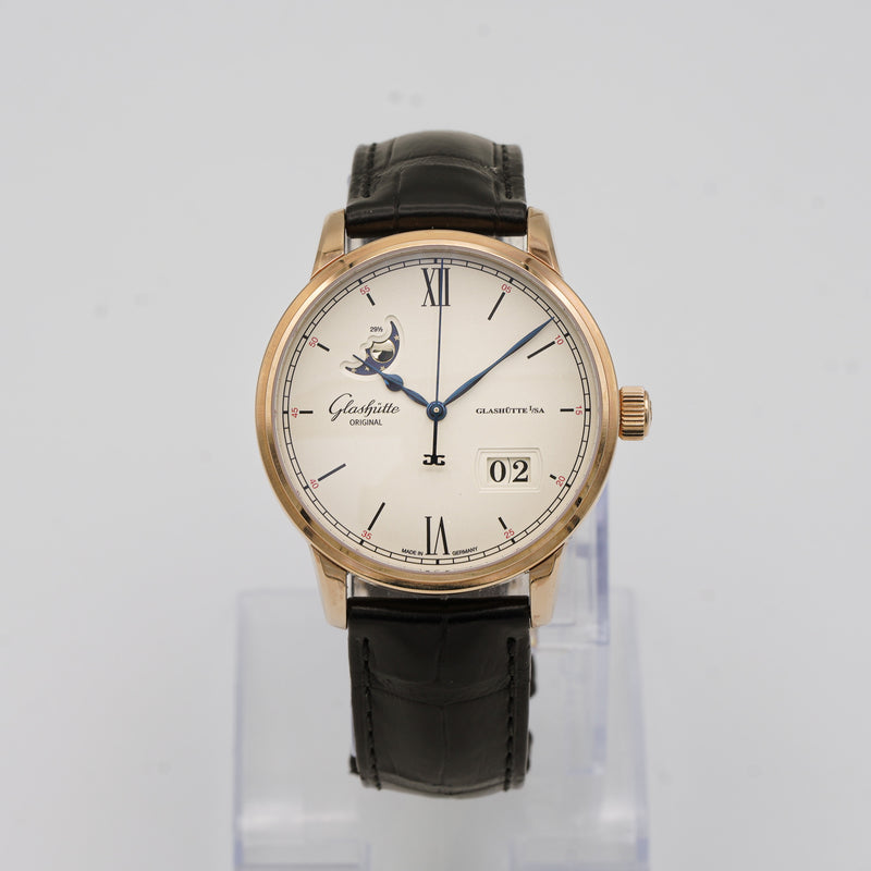 Glashütte Original Senator Excellence Panorama Date Moon Phase 1-36-04-02-05-30 dial 