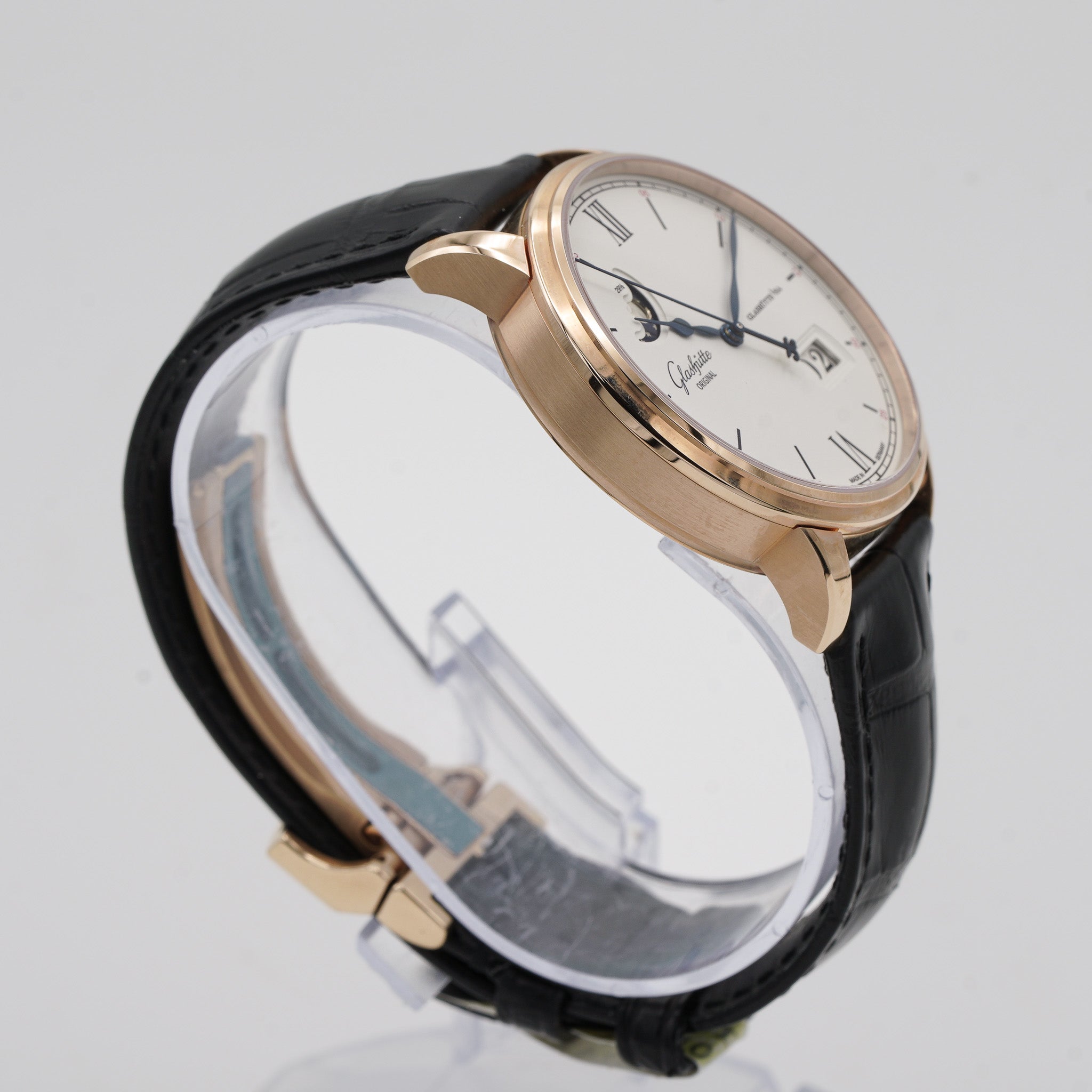 LUNE Glashutte Senator Excellence Steel Black Dial 40mm 1-36-01-03-02