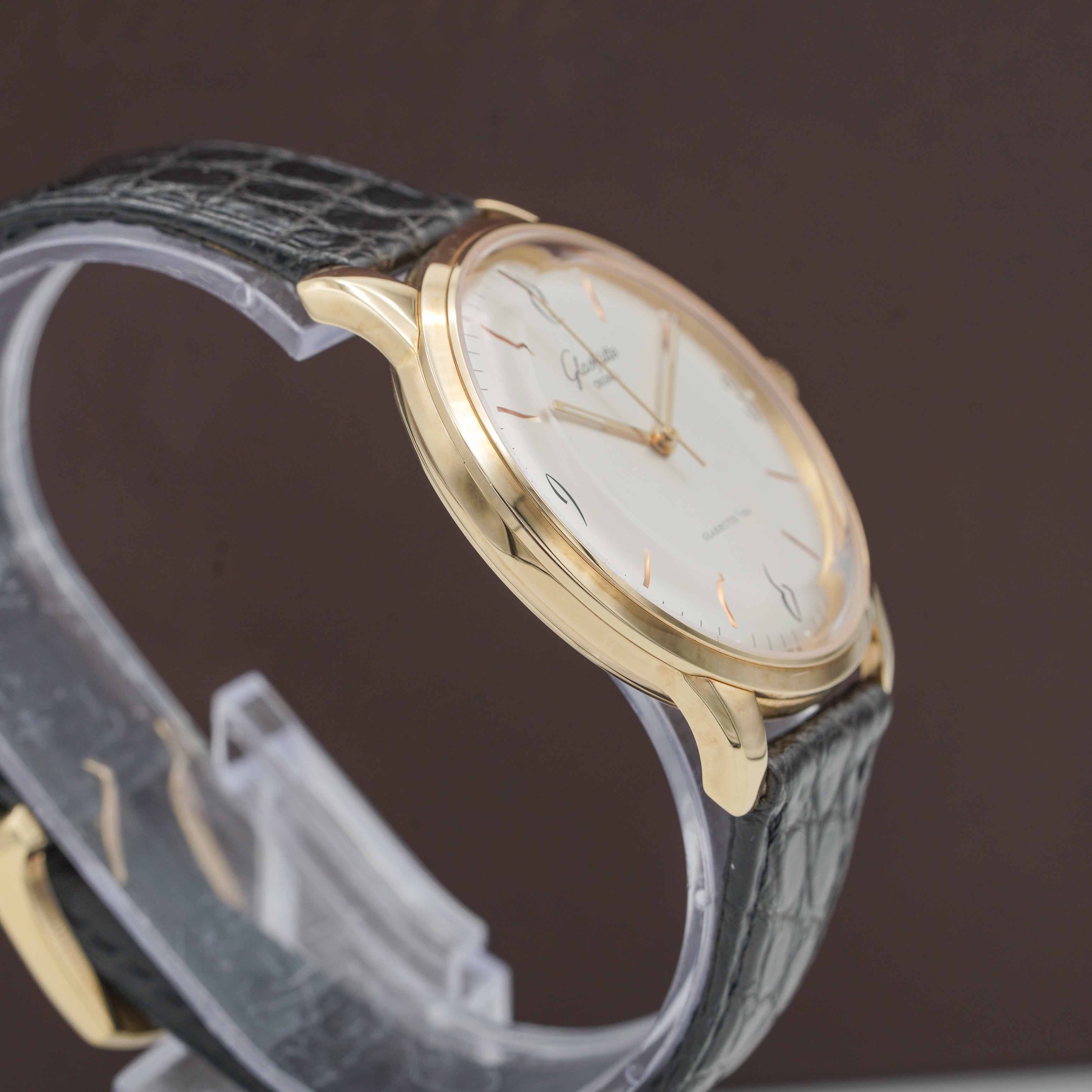 Glashütte Original Sixties Time Only Rose Gold Watch case side