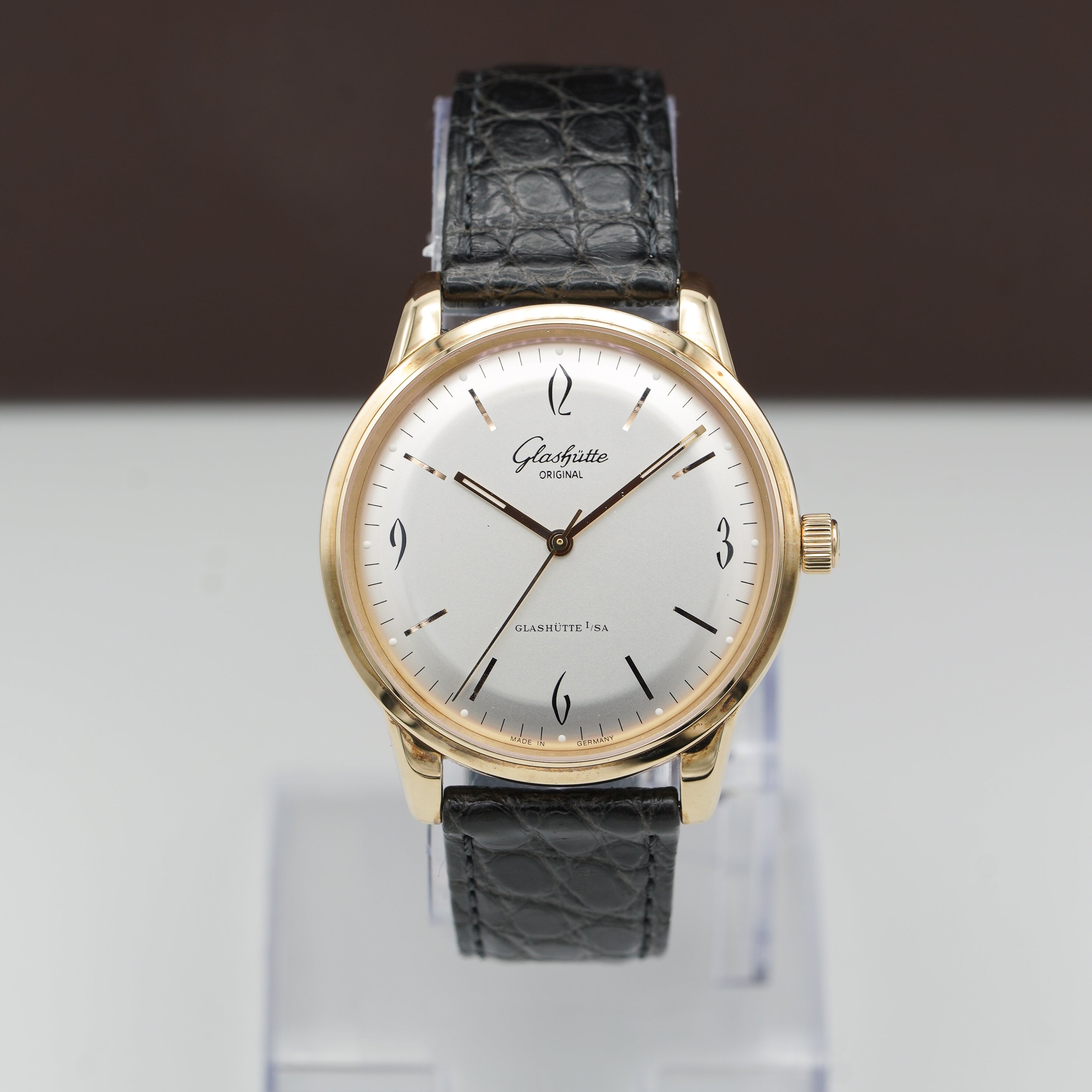 Glashütte Original Sixties Time Only Rose Gold Watch dial 