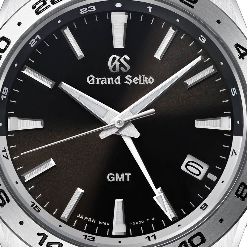 Grand Seiko SBGN027 Sport Collection Calibre 9F86 Quartz GMT Black Dial Watch C C