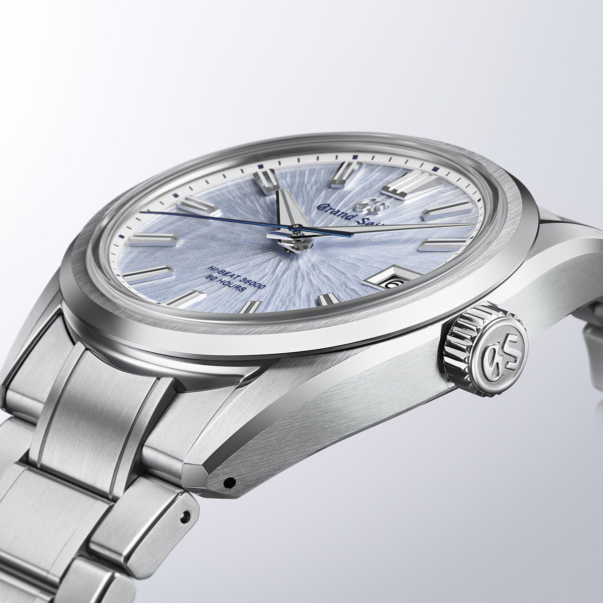 Side Profile View of Grand Seiko Evolution 9 Collection Hi-Beat 36000 80 Hours SLGH027