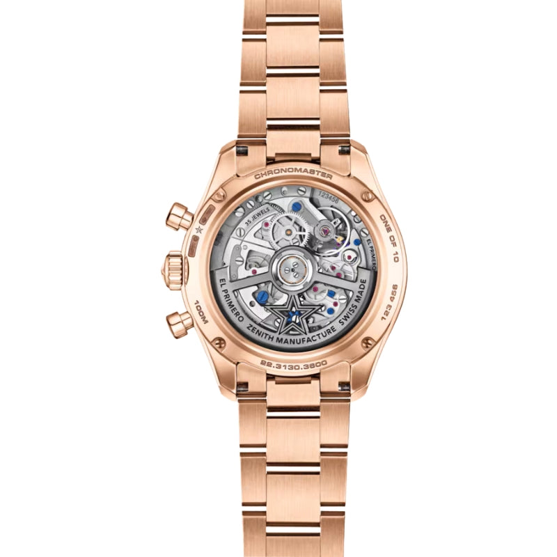 Side profile showcasing the dual chronograph pushers and polished titanium watch case.