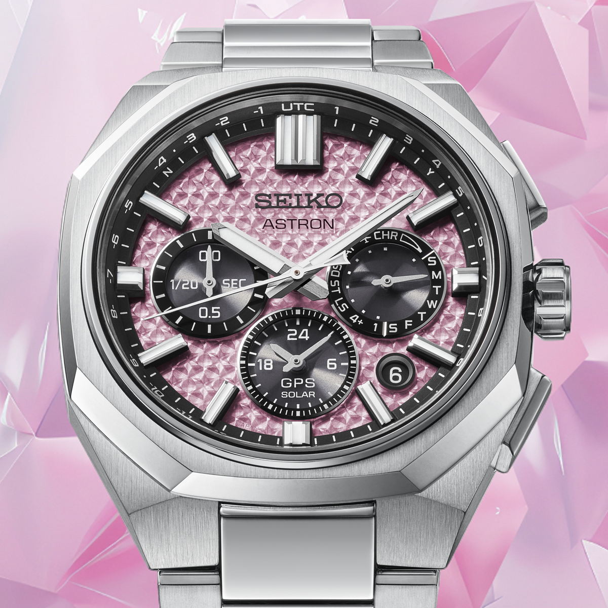 Seiko Astron GPS Solar Limited Edition Pastel Pink 43mm HAB006