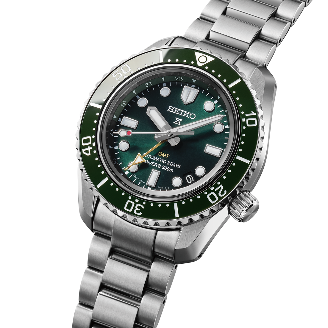 Seiko Prospex Diver GMT Green 1968 Modern Re-Interpretation HBC001 dial shot