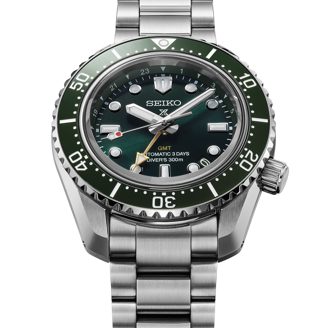 Seiko Prospex Diver GMT Green 1968 Modern Re-Interpretation HBC001 dial shot 2