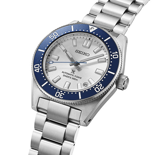 Front View of Seiko Prospex Luxe 1965 Diver Automatic Silver Dial 145th Anniversary Limited Edition 40mm HBC005