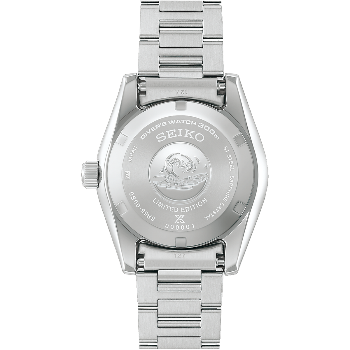 Seiko Prospex 1965 Diver Automatic Silver Dial 145th Anniversary Limited Edition 40mm HBC005 Caseback