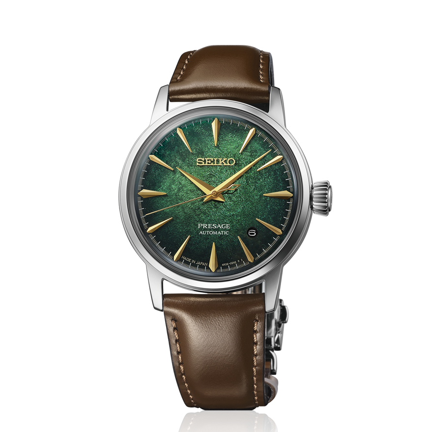 HCB002 Seiko Presage Cocktail Time Green soldier shot