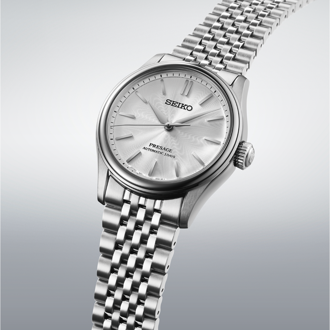 Side view of Seiko Presage Classic Series Automatic 3 Days 38mm HCC001