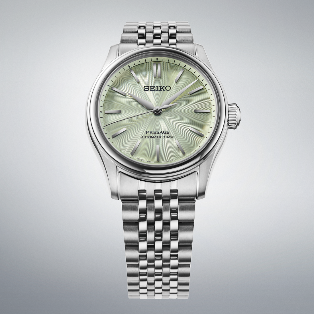 Direct front view of Seiko Presage Classic Series HCC002