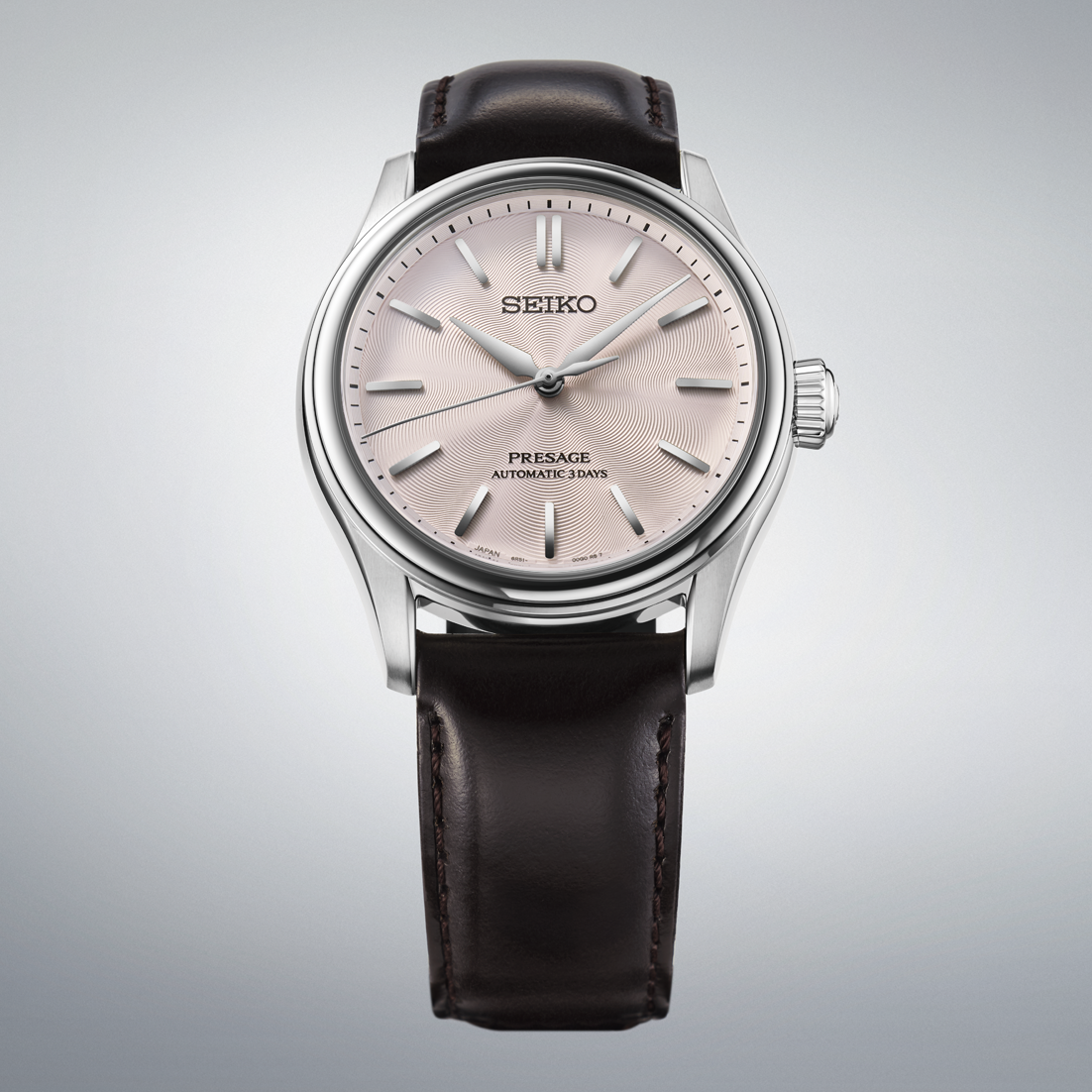 HCC003 | Seiko Presage Classic Series Automatic Watch Pink Dial soldier shot 3