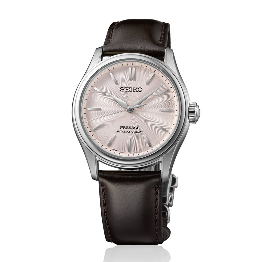 HCC003 | Seiko Presage Classic Series Automatic Watch Pink Dial soldier shot