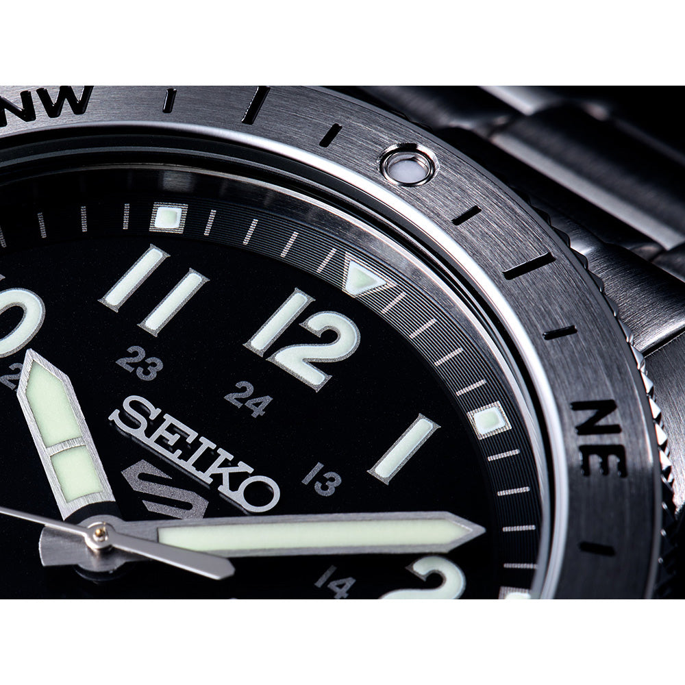 Close up view of Seiko 5 Sports Field Series Compass HDB006