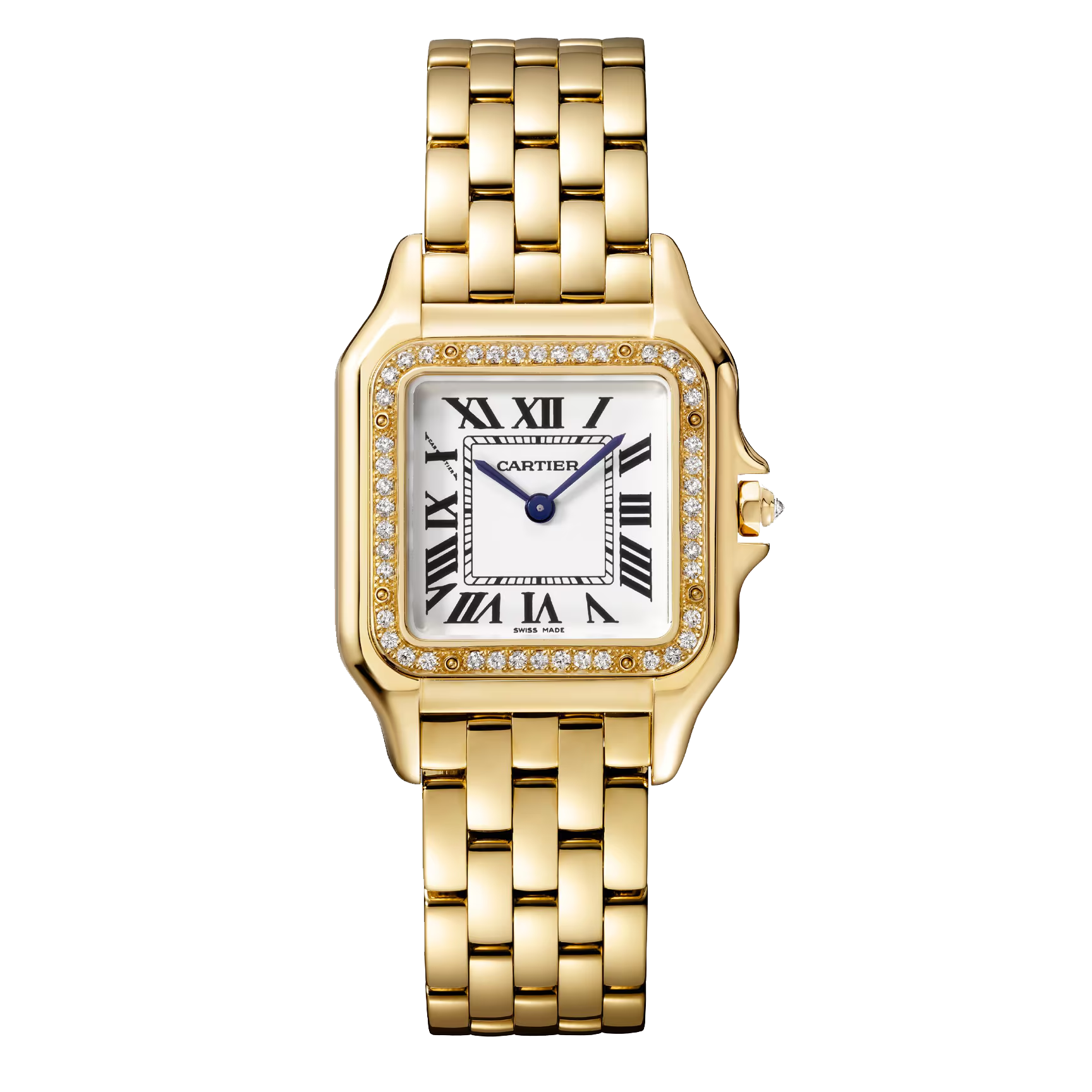 Medium Panthere Yellow Gold Diamond Front View