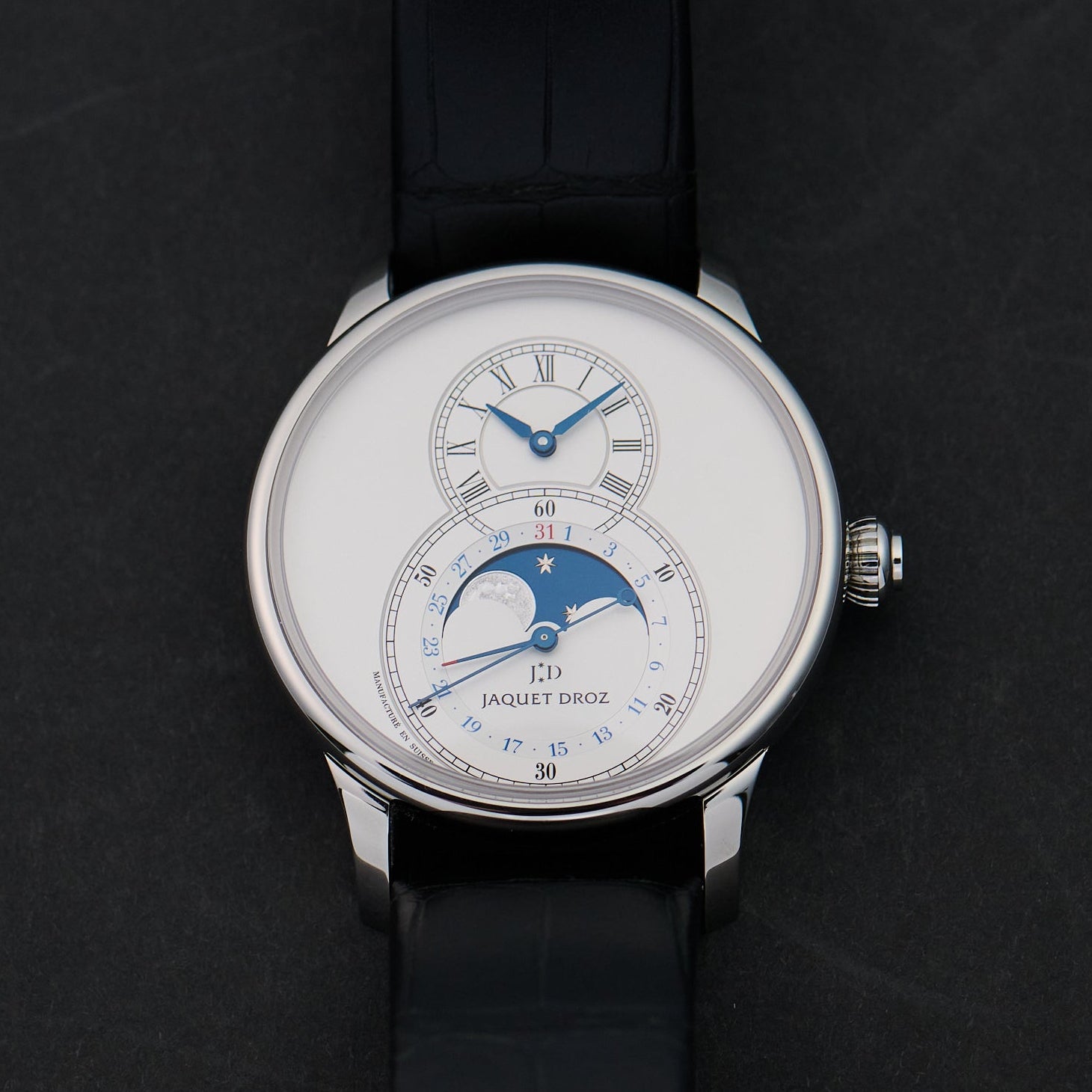 Jaquet Droz Grande Second Moon Silver J007530240 43mm dial 