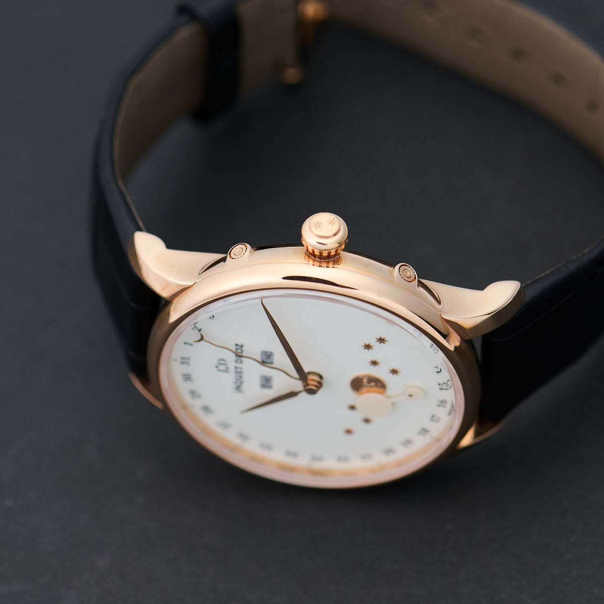 Jaquet Droz Astrale Eclipse Ivory Enamel J012633203 43 mm crown