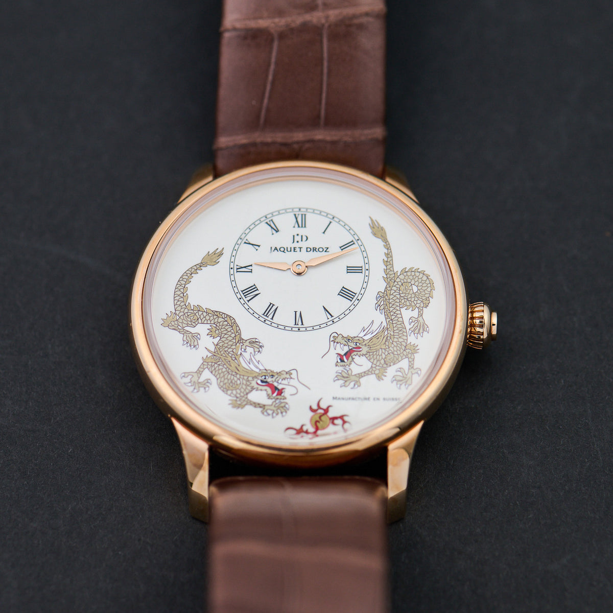 Jaquet Droz Petite Heure Minute Dragon Limited Edition J005033217 dial