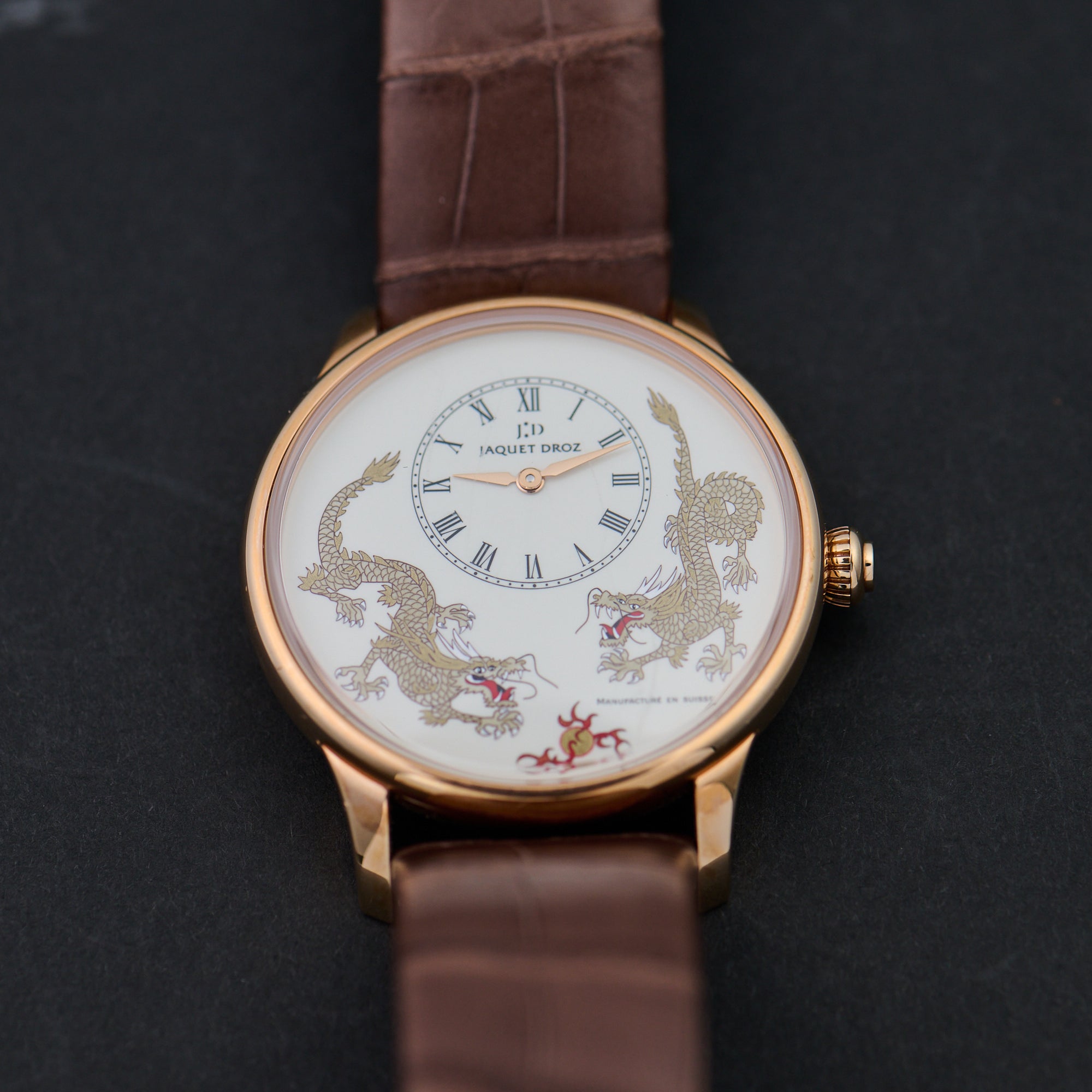 Jaquet Droz Petite Heure Minute Dragon Limited Edition J005033217 dial