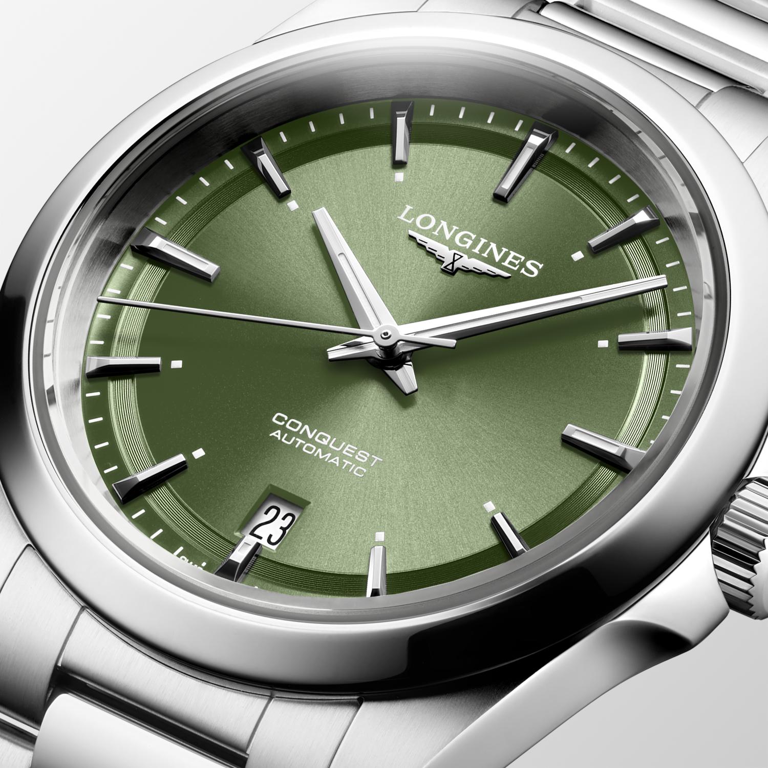 L37204026 Longines Green Conquest 38mm Stainless Steel Watch L3