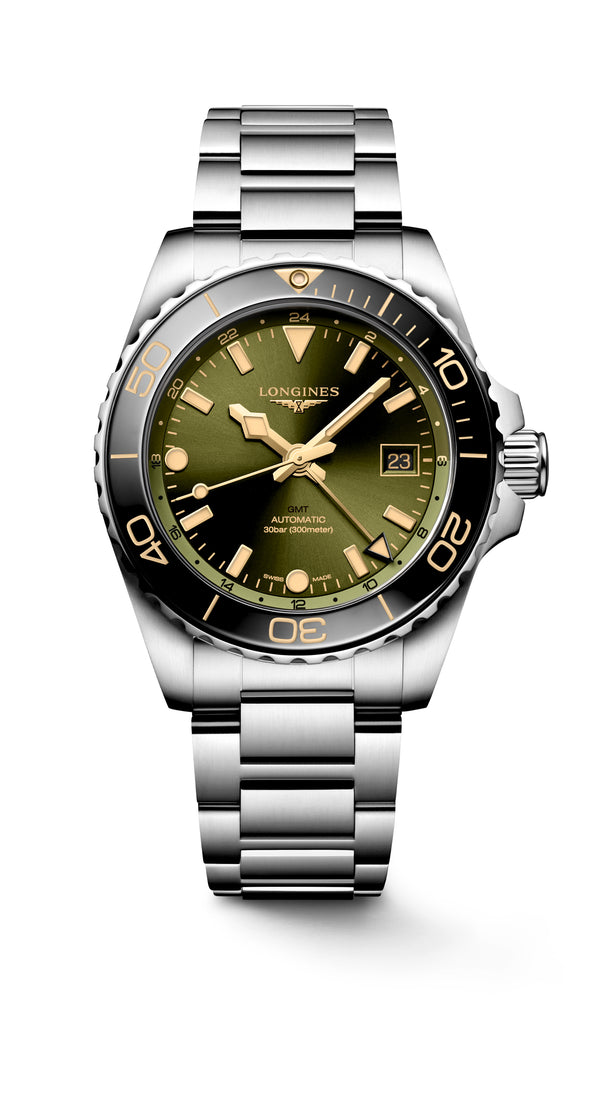 HydroConquest GMT 41mm Stainless Steel & Ceramic Diving Watch