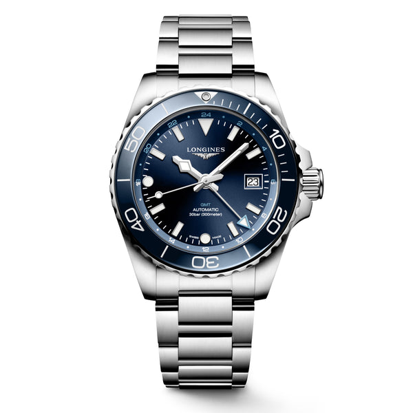 HydroConquest GMT 41mm Stainless Steel & Ceramic Diving Watch