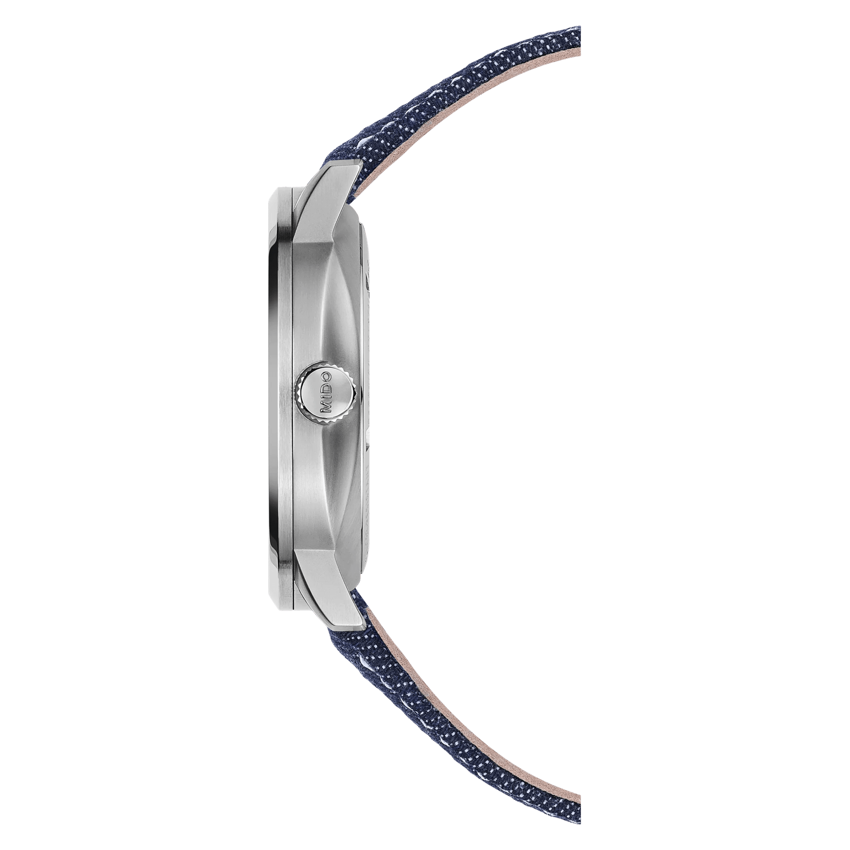 MIDO Commander Gradient Blue SeeThrough Denim Fabric Strap 40mm M0214071841100