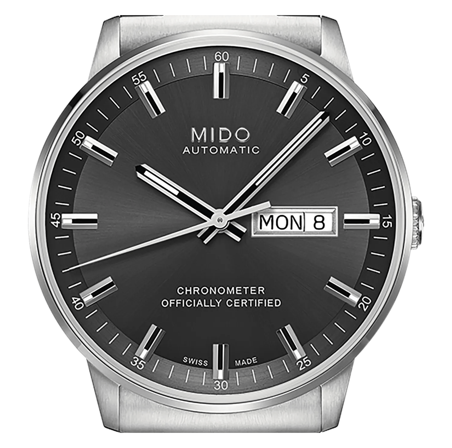 MIDO Commander Chronometer Anthracite Dial Stainless Steel Watch - 40mm - M0214311106100