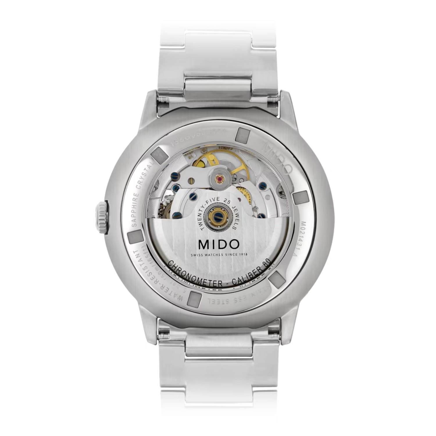 MIDO Commander Chronometer Silver Rose Gold Tone 40mm M0214312203100