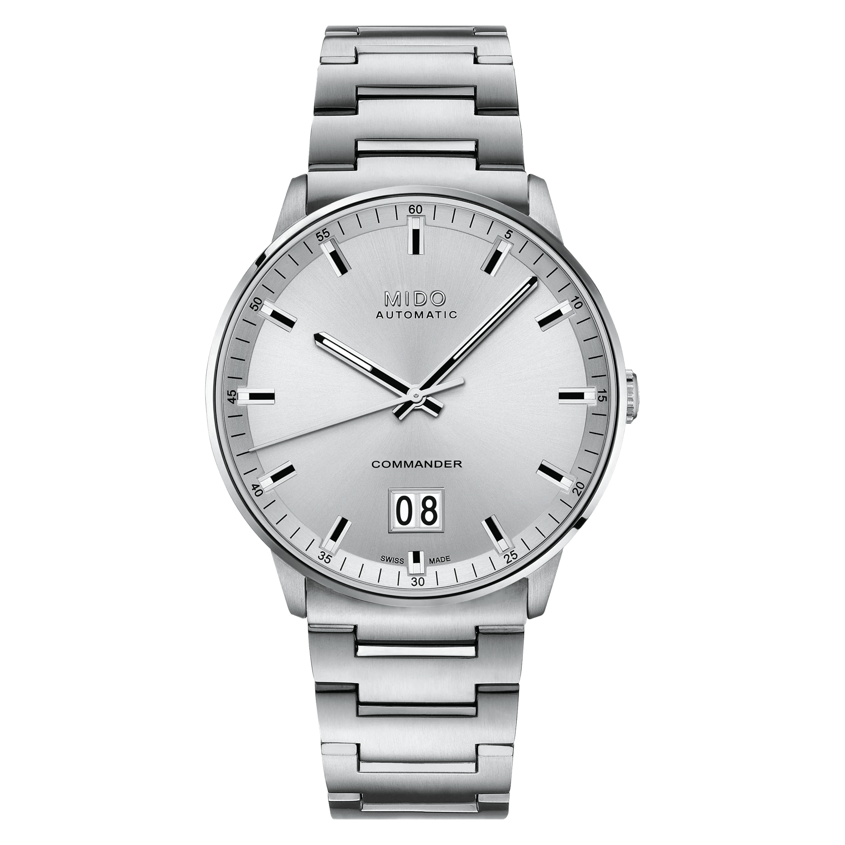 MIDO Commander Big Date Silver Dial - Stainless Steel Watch - 42mm - M0216261103100