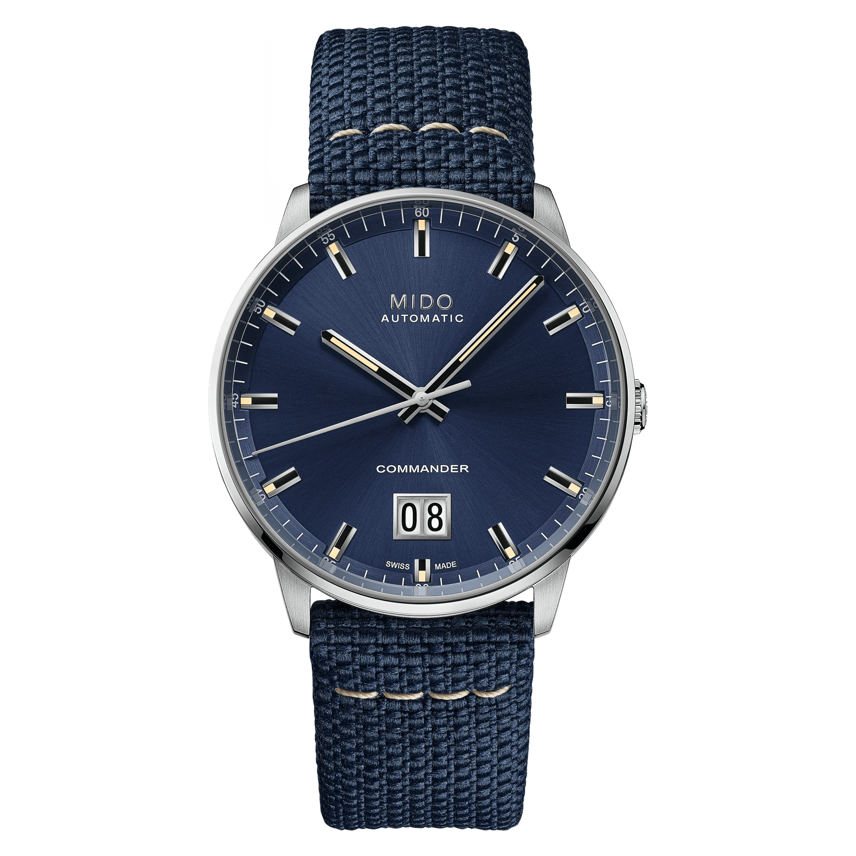 MIDO Commander Big Date Blue Dial - Stainless Steel Watch - 42mm - M0216261704100